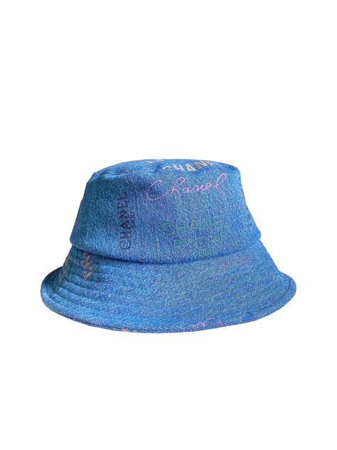 chanel denim hat|coco chanel bucket hat.